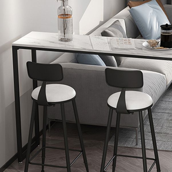Stone Bar Dining Table Modern Bar Table with Double Pedestal for Living Room Dining Room Clearhalo 'Bar Furniture' 'Bar Tables' 'bar_tables' 'furn' 'furn_bar_tables' 'Furniture' 'furniture_bar_tables' 'Kitchen & Dining Furniture' 1200x1200_43bb9e05-a286-461f-a962-e09090b585b8