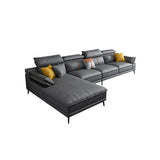 Grey Modern Adjustable Sofa & Chaise Pillow Top Arm Sectional Clearhalo 'furn' 'furn_sectionals' 'Furniture' 'Living Room Furniture' 'Sectionals' 1200x1200_43bc0155-cc7d-4046-96a0-5f2b2f798a6a