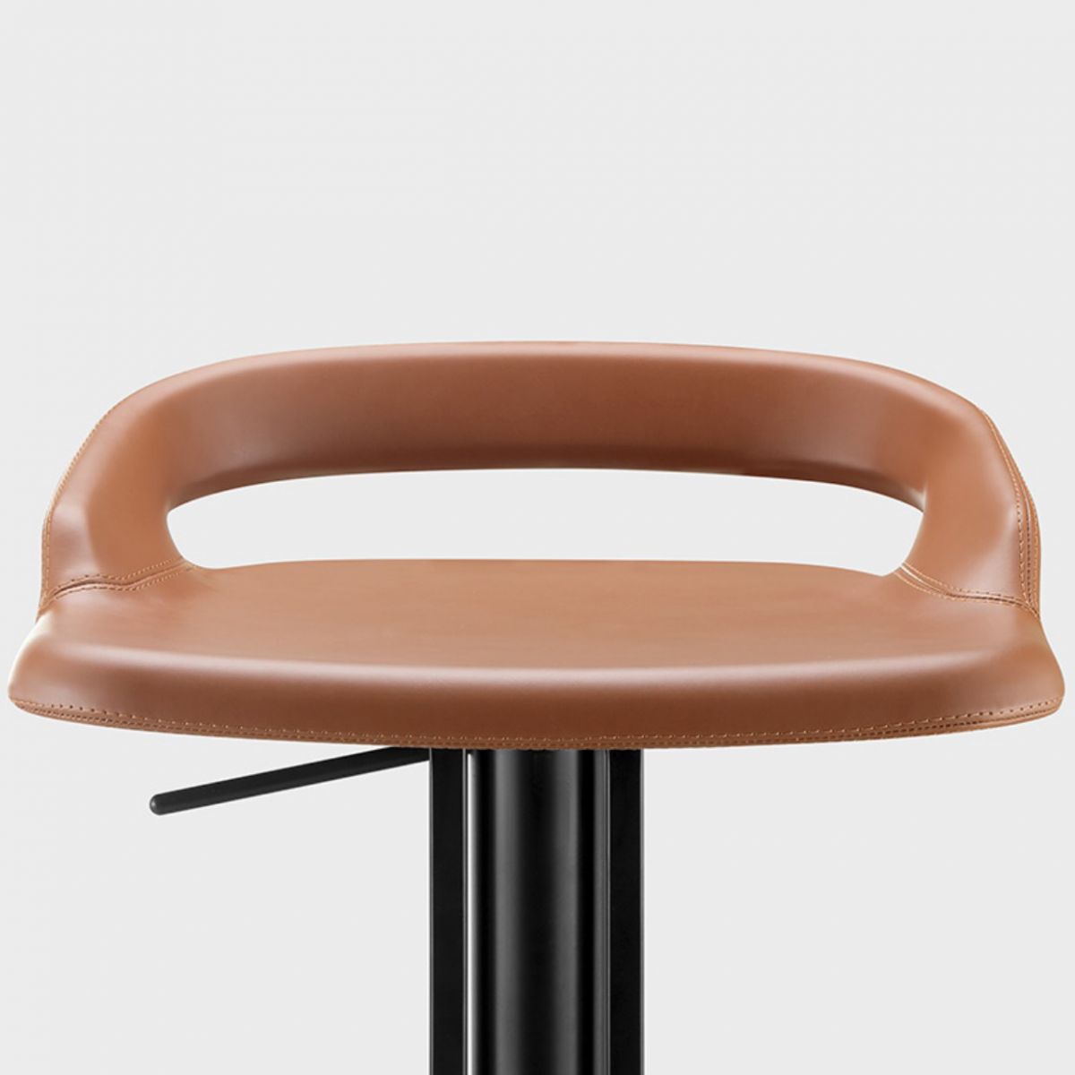 Industrial Leather Bar Stool Backrest Adjustable Counter Stool for Bristol