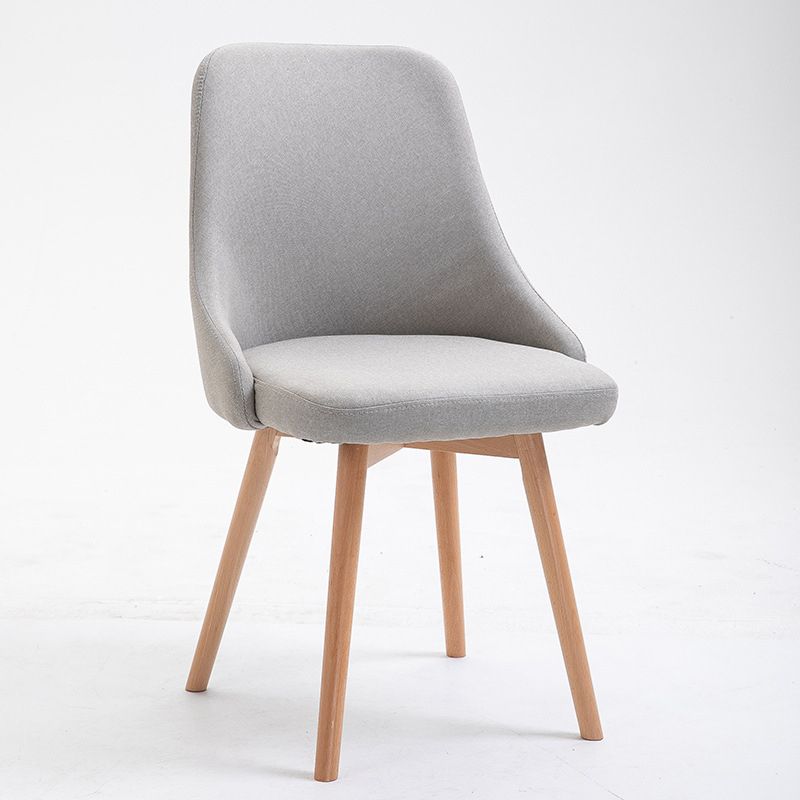 Cotton Blend /PU Upholstered Accent Chair Solid Wood Chair with 4 Legs Clearhalo 'Accent Chairs' 'accent_chairs' 'Chairs & Seating' 'furn' 'furn_accent_chairs' 'Furniture' 'Living Room Furniture' 1200x1200_43bf27e9-f82a-46e8-862d-7a21300e06ff