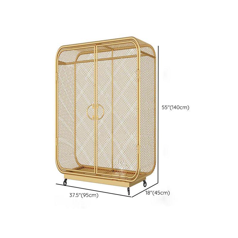 Metal Storage Cabinet Industrial Wardrobe Armoire with Garment Rod Clearhalo 'Armoires & Wardrobes' 'armoires_wardrobes' 'Bedroom Furniture' 'furn' 'furn_armoires_wardrobes' 'Furniture' 1200x1200_43c0ac16-aded-4d15-85bc-29cc008f6ac5