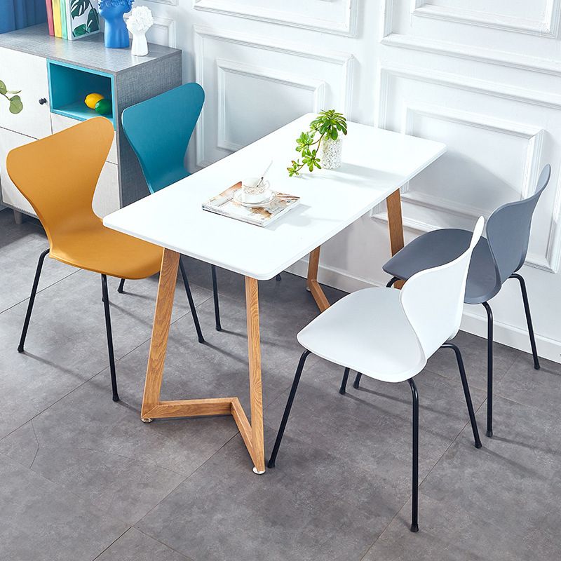 Contemporary Dining and Accent Chairs Indoor-Outdoor Solid Back Side Chair for Patio Clearhalo ' kitchen&dining_furn' 'Dining Chairs' 'Dining Tables & Seating' 'dining_chair' 'Furniture' 'furniture_dining_chair' 'Kitchen & Dining Furniture' 'kitchen' 1200x1200_43c0b102-85a1-4132-8095-6885edf730b6