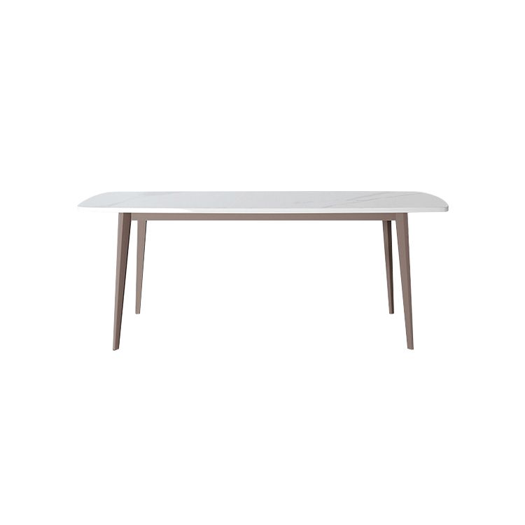 Traditional Luxury Rectangle Dining Table Stone Top Table for Home Clearhalo 'Dining Tables & Seating' 'Dining Tables' 'dining_table' 'furn' 'furn_dining_table' 'Furniture' 'Kitchen & Dining Furniture' 1200x1200_43c28f66-11ca-4145-93ab-c656d2e4ef66