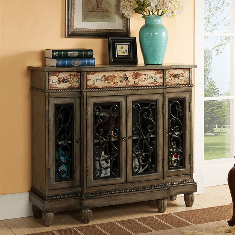 Dining Server Birch e Sideboard in legno fabbricato con cassetti, 42,1 "L x 13,2" W x 37 "H