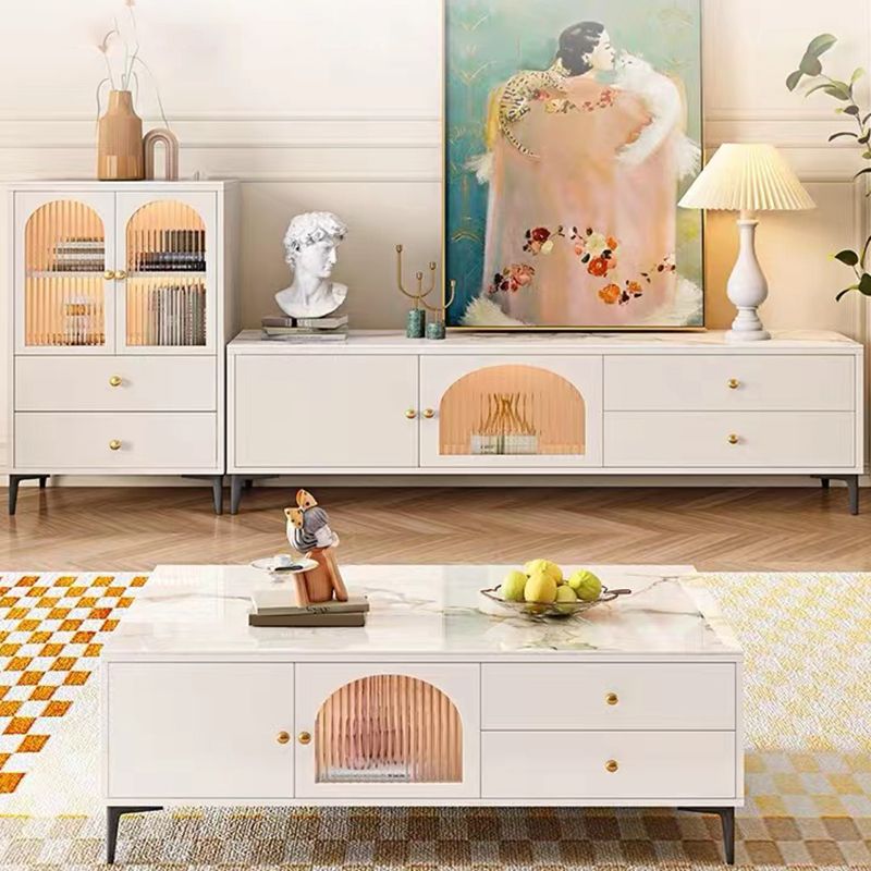 Engineered Wood TV Media Console Glam Stand Console with Drawers Clearhalo 'furn' 'furn_tv_stands_entertainment_centers' 'Furniture' 'Living Room Furniture' 'TV Stands & Entertainment Centers' 'TV Stands & Media Storage Furniture' 'tv_stands_entertainment_centers' 1200x1200_43c3a97b-a00c-4239-8d65-08673e6b9f90