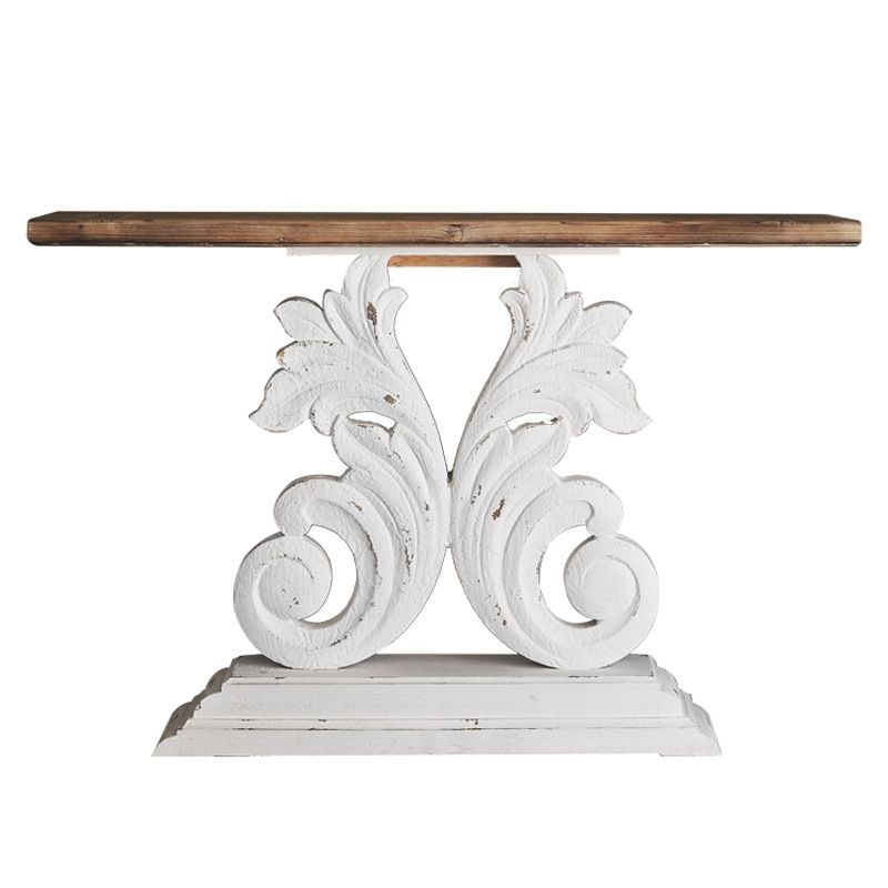 French Country Console Table 16" W Resistant Accent Table for Hall Clearhalo 'Console Tables' 'console_tables' 'Entry & Mudroom Furniture' 'furn' 'furn_console_tables' 'Furniture' 1200x1200_43c53419-e827-4ea5-9610-3af59401ec94