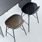 Tabouret de bar moderne en faux cuir, tabouret d'intérieur à dossier bas avec pieds en métal