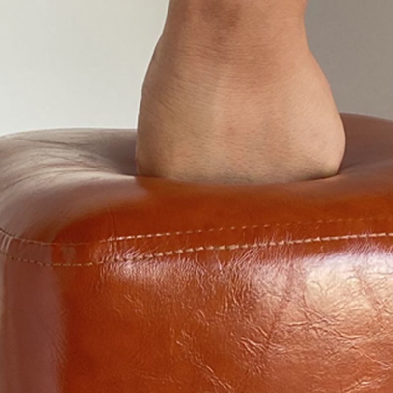 Square Pouf Portable Pure Color Faux Leather Stain Resistant Pouf Ottoman Clearhalo 'furn' 'furn_ottomans_poufs' 'Furniture' 'Living Room Furniture' 'Ottomans & Poufs' 'ottomans_poufs' 1200x1200_43c58d13-b71e-4d45-8bd6-3c124f450d41