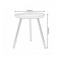 3 Legs Base Design Cocktail Table Multi-color Selection of Metal Round Coffee Table