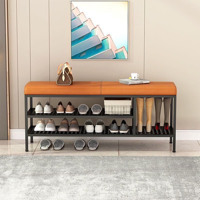 12.6 Inch Wide Modern Cushioned Entryway Bench Foam Bench with Shoe Storage Clearhalo 'Benches' 'Chairs & Seating' 'furn' 'furn_benches' 'Furniture' 'Living Room Furniture' 1200x1200_43cacae7-9ff3-4c30-955f-947212092afc