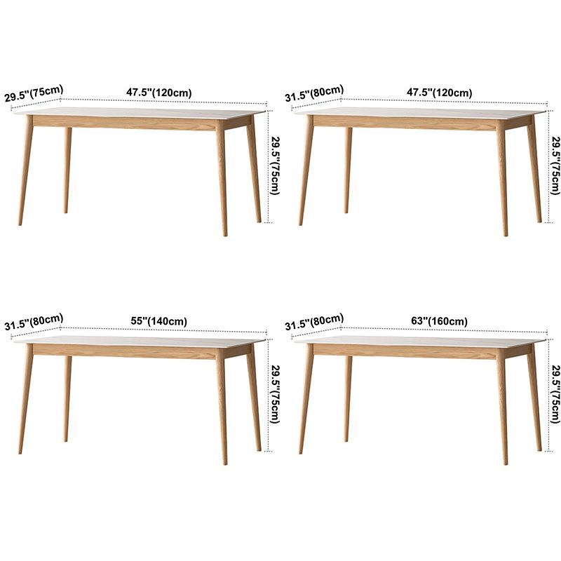 Modern Sintered Stone Dining Table Rectangular Table with Solid Wood Four-leg Clearhalo ' dining_table' 'Dining Tables & Seating' 'Dining Tables' 'furn' 'furn_dining_table' 'Furniture' 'furniture_dining_table' 'Kitchen & Dining Furniture' 'kitchen&dining_furn' 'kitchen' 'kitchen_dining_table' 1200x1200_43cc00bf-230b-47f4-ba9a-c0ca4e79e83b