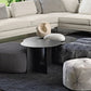 Abstract Coffee Table Black Round Metal Coffee Cocktail Table