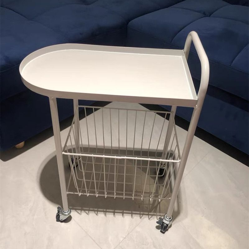 Tavolo laterale in stile Mid-secolo alto 23,6 "Tavolo laterale a doppio livello