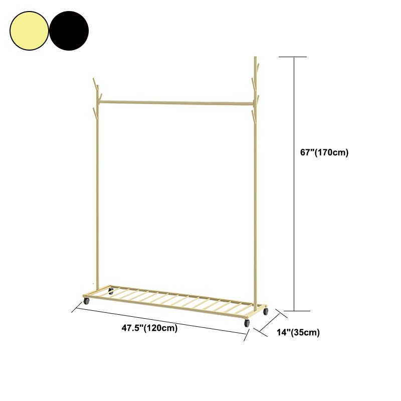 Glam Coat Hanger Metal No Distressed Entryway Kit With Storage Shelving Clearhalo 'Entry & Mudroom Furniture' 'furn' 'furn_hall_tree_coat_racks' 'Furniture' 'Hall Trees & Coat Racks' 'hall_tree_coat_racks' 1200x1200_43cead66-7df9-4836-abfe-6ea05e13cf19