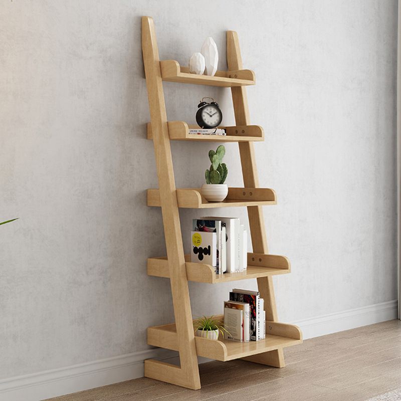 Open Back Ladder Bookshelf Wooden Bookcase with Shelves for Study Room Clearhalo 'Bookcases' 'furn' 'furn_bookcases' 'Furniture' 'Office Furniture' 1200x1200_43cf41bd-f60b-4e16-a82c-a0fc191a22fe