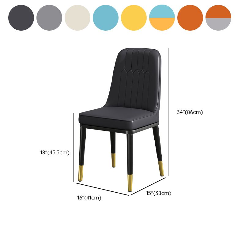 ダイニングルーム用のモダンメタルチェアパーソンズキッチンサイドチェア