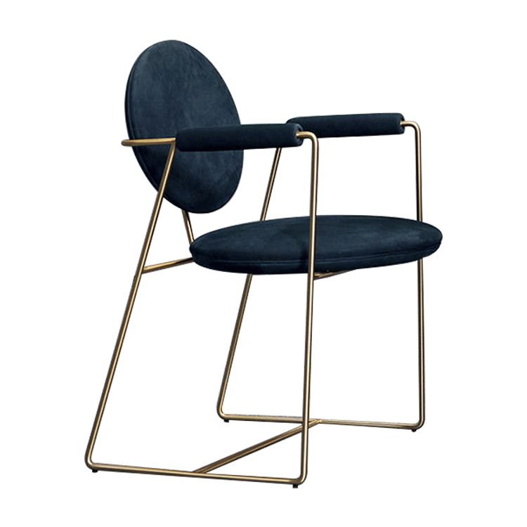 Blue and Gold Contemporary Faux Leather Dining Accent Chair for Home Clearhalo 'Dining Chairs' 'Dining Tables & Seating' 'dining_chair' 'furn' 'furn_dining_chair' 'Furniture' 'Kitchen & Dining Furniture' 1200x1200_43d0de74-7e51-46de-b44c-9467b847cab3