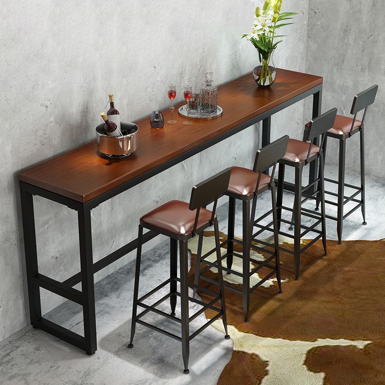 Contemporary Rectangle Bar Dining Table Wood Bar Height Table 42-Inch Top Clearhalo 'Bar Furniture' 'Bar Tables' 'bar_tables' 'furn' 'furn_bar_tables' 'Furniture' 'furniture_bar_tables' 'Kitchen & Dining Furniture' 'kitchen&dining_furn' 'kitchen' 1200x1200_43d0f26f-a6d7-45e8-aef8-80d77416cb04