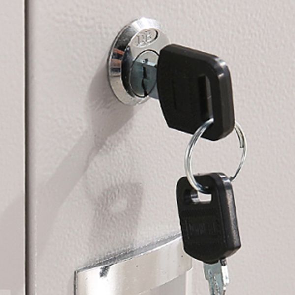 Metalen eigentijdse kast voor thuisgrijs scharnierende deur opbergkast