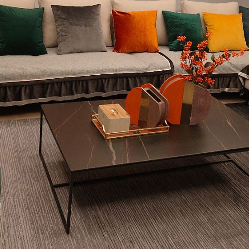Table basse rectangulaire Trestle 1, finition noire ardoise
