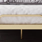 Low Profile Standard Bed Gold Metal Bed Frame with Upholstered Headboard Clearhalo 'Bedroom Furniture' 'Beds' 'furn' 'furn_beds' 'Furniture' 1200x1200_43d84b2b-be27-43d3-8b88-8b1f095eb8c6
