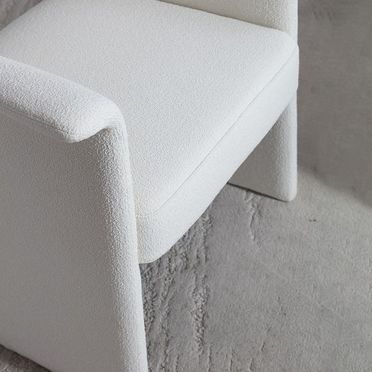 Silla de brazo de estilo moderno silla de comedor abierta de cuero de cuero para el comedor