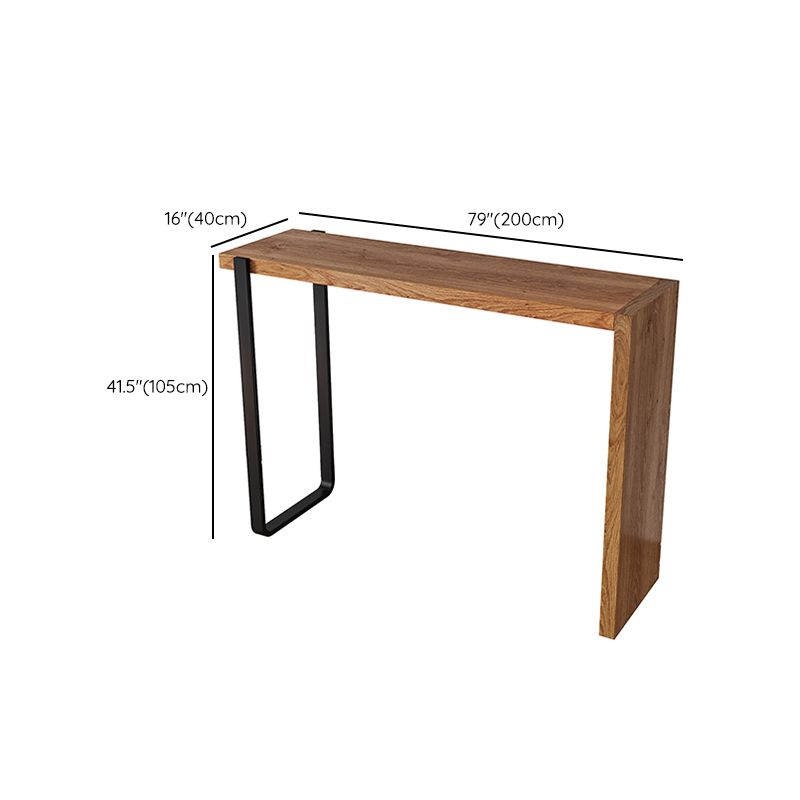Indoor Contemporary Bar Dining Table Rectangle Shape Pine Wood Bar Table Clearhalo 'Bar Furniture' 'Bar Tables' 'bar_tables' 'furn' 'furn_bar_tables' 'Furniture' 'Kitchen & Dining Furniture' 1200x1200_43dbb7d5-6c0d-4d69-8c14-919bdd5d32ae