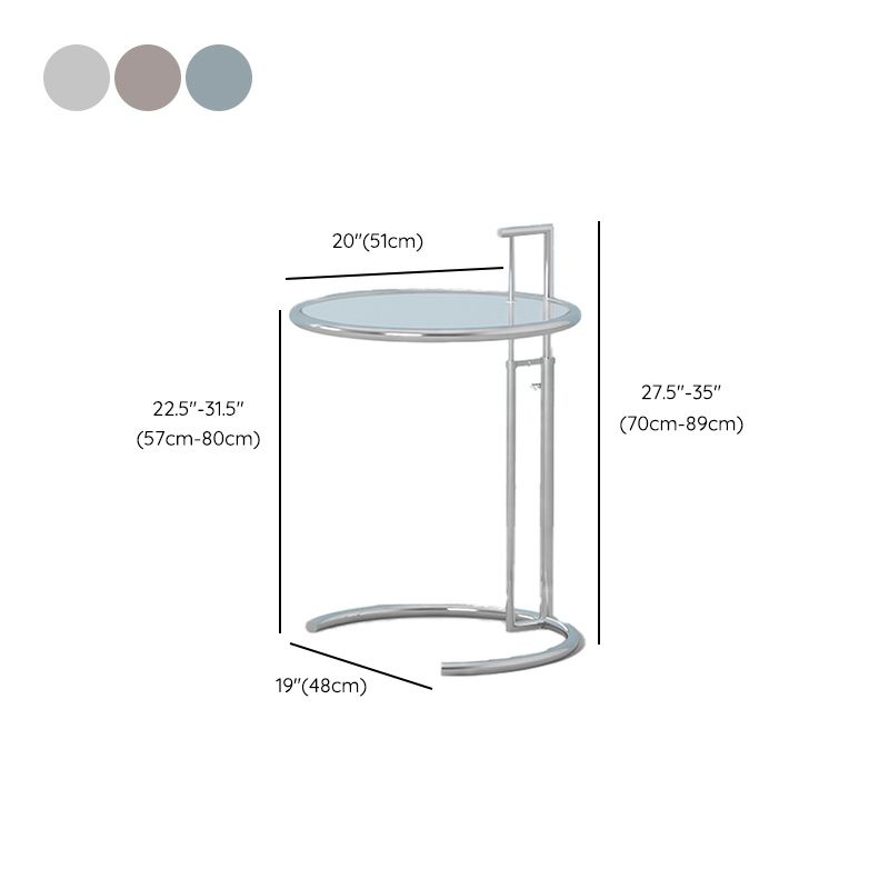 20" Wide Contemporary Corner Table Metal Round Accent Side Table Clearhalo 'Coffee & Accent Tables' 'End & Side Tables' 'end_side_tables' 'furn' 'furn_end_side_tables' 'Furniture' 'Living Room Furniture' 1200x1200_43dc622d-e65a-4fac-a504-09e1cc06ed94