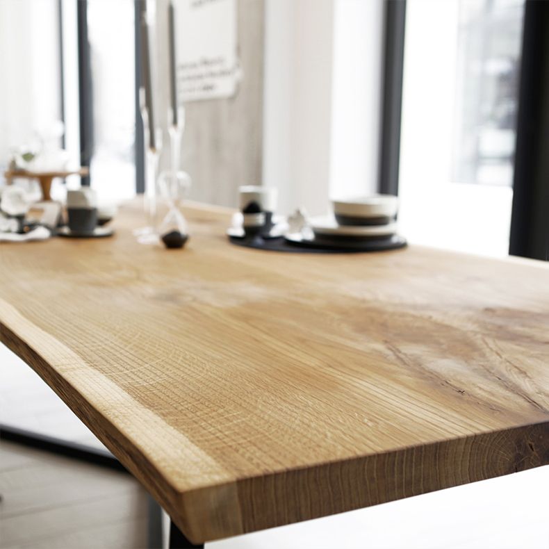 Industrial Solid Wood Khaki Dining Table Rectangle Shape Dining Table with Sled Base Clearhalo ' dining_table' 'Dining Tables & Seating' 'Dining Tables' 'furn' 'furn_dining_table' 'Furniture' 'furniture_dining_table' 'Kitchen & Dining Furniture' 'kitchen&dining_furn' 'kitchen' 'kitchen_dining_table' 1200x1200_43dd759d-4507-4354-a0fd-8eb7d1038a36