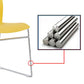 Chaise de bureau moderne, chaise d'ordinateur en plastique, sans accoudoirs, à dossier moyen
