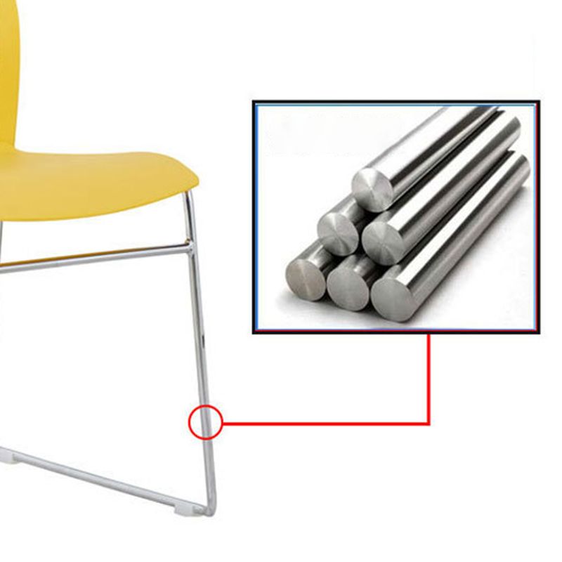 Chaise de bureau moderne, chaise d'ordinateur en plastique, sans accoudoirs, à dossier moyen