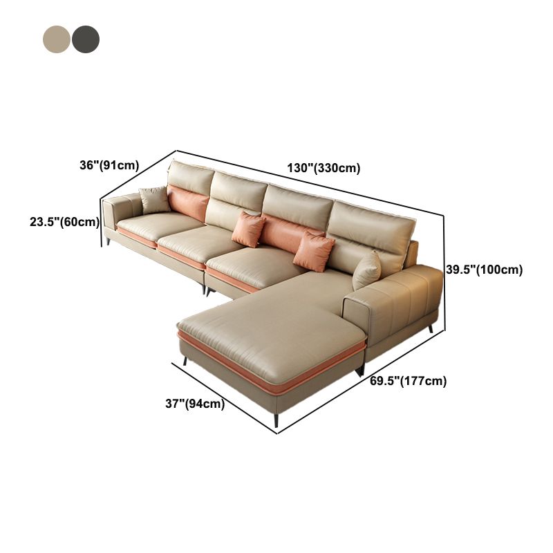 Glam stazionario in pelle stazionaria soggiorno braccio ad incasso Cussionssofa