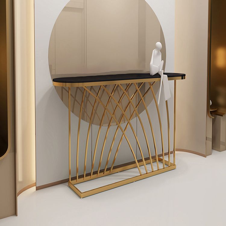 Tavolo da console Hall 31,5 "Tavolo di accento ovale con scaffale