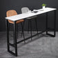 Industrial Rectangle Top Counter Table Stone Top 42-inch Height Table for Coffee Shop Clearhalo 'Bar Furniture' 'Bar Tables' 'bar_tables' 'furn' 'furn_bar_tables' 'Furniture' 'furniture_bar_tables' 'Kitchen & Dining Furniture' 1200x1200_43e28172-9d54-4dc1-8c7b-b7304b6b1008