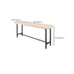 Table de pub de style moderne avec plateau en bois et base noire