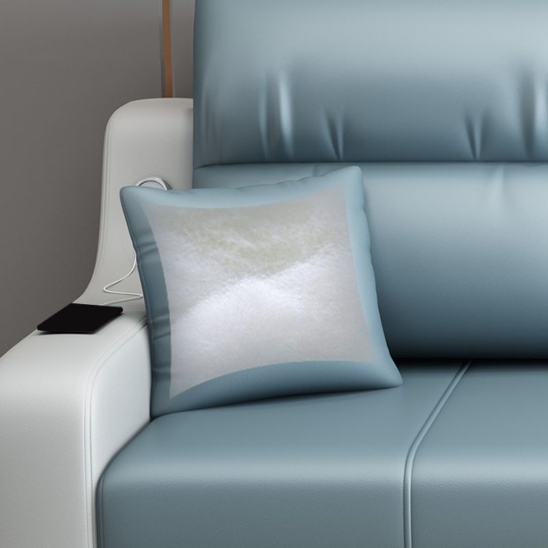 Eigentijdse vlekbestendige bank bed faux lederen bank bed in blauw