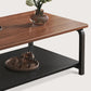 4 Legs Rectangular Coffee Table Contemporary Shelf Included Cocktail Table