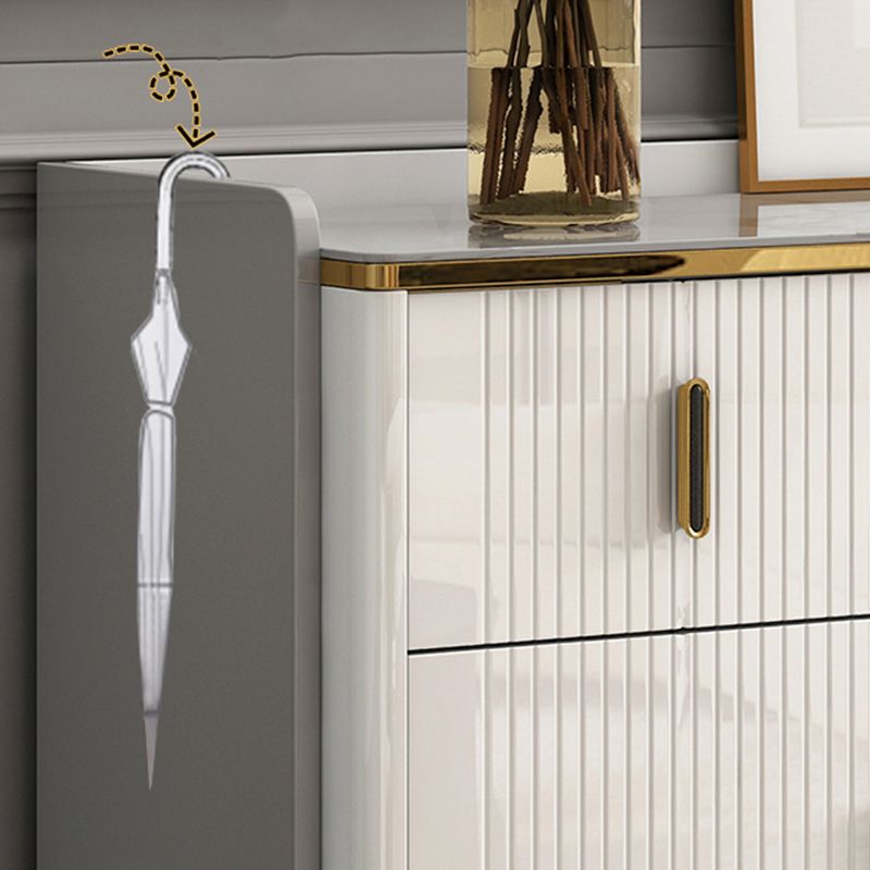 Glam Stone opbergkast slaapkamer kist in wit met laden