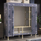 Modern Wardrobe Armoire with Legs Steel Wardrobe Cabinet with Shelves Clearhalo 'Armoires & Wardrobes' 'armoires_wardrobes' 'Bedroom Furniture' 'furn' 'furn_armoires_wardrobes' 'Furniture' 1200x1200_43e7b765-cb33-4a58-9734-86faadd7be37