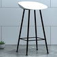 Indoor Bucket Counter Bar Stool Modern Plastic Footrest Low Back Bar Stool