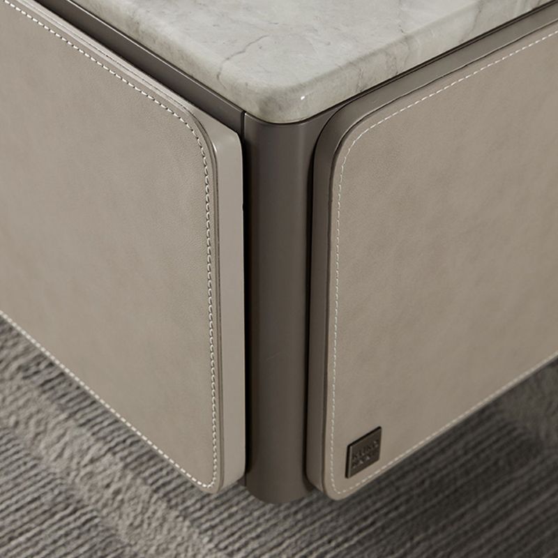 Contemporary Coffee Or End Table Marble with Storage Drawers Rectangle Clearhalo 'Coffee & Accent Tables' 'Coffee Tables' 'coffee_tables' 'furn' 'furn_coffee_tables' 'Furniture' 'Living Room Furniture' 1200x1200_43e80868-7025-4a0f-a90e-235c1ddb5d64
