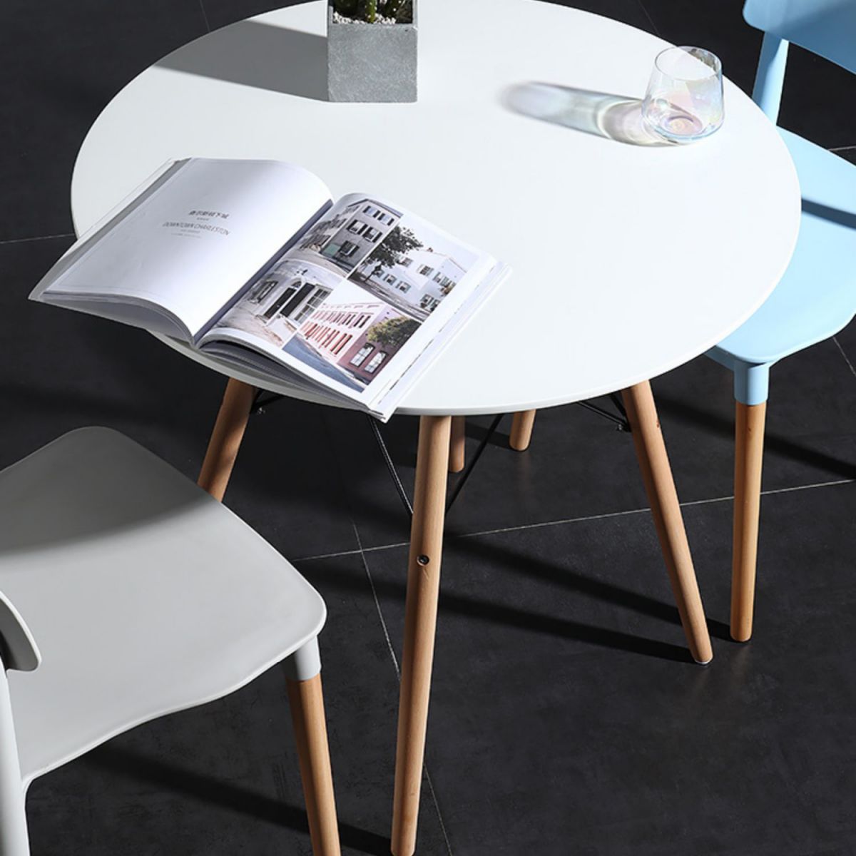 Wood Contemporary Round Dining Table Manufactured Wood Top Table for Dining Room Clearhalo ' dining_table' 'Dining Tables & Seating' 'Dining Tables' 'furn' 'furn_dining_table' 'Furniture' 'furniture_dining_table' 'Kitchen & Dining Furniture' 'kitchen&dining_furn' 'kitchen' 'kitchen_dining_table' 1200x1200_43e8c6ae-8bf3-432c-8c27-f0257b15e448