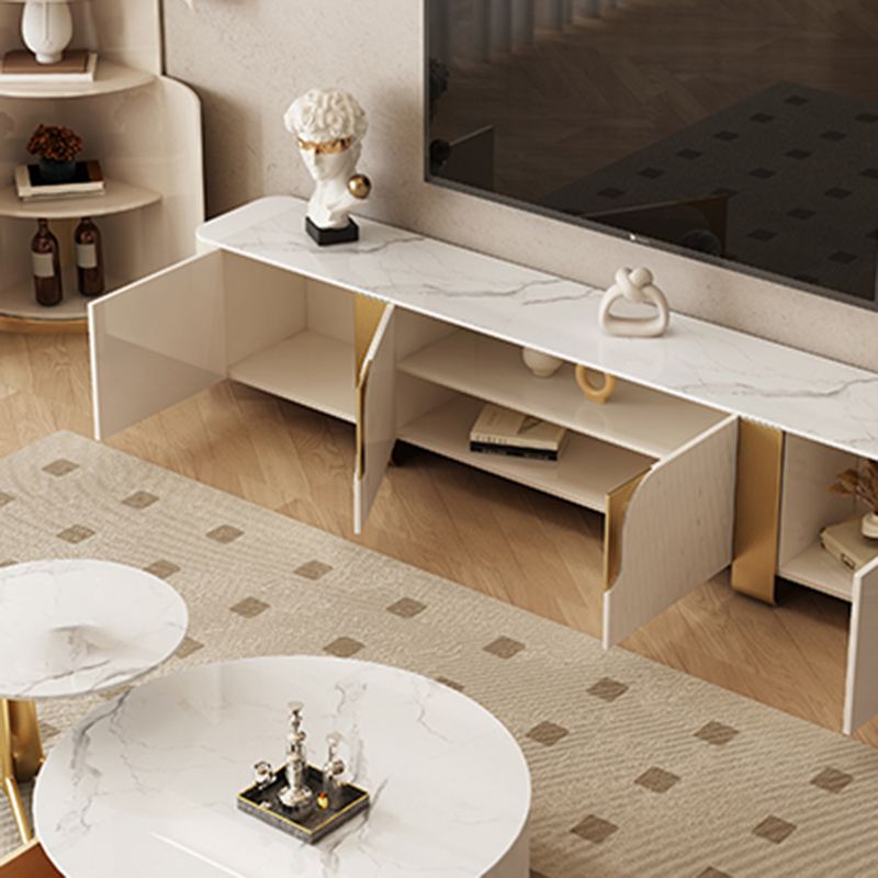 Glam Media Console Stone Media Console TV Stand for Living Room Clearhalo 'furn' 'furn_tv_stands_entertainment_centers' 'Furniture' 'Living Room Furniture' 'TV Stands & Entertainment Centers' 'TV Stands & Media Storage Furniture' 'tv_stands_entertainment_centers' 1200x1200_43e8cee1-3849-4afc-8a52-2bdcb87b0de4