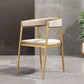 Glam Gold Metal Arm Chair Open Back Dining Side Chair with Upholstered Clearhalo 'Dining Chairs' 'Dining Tables & Seating' 'dining_chair' 'furn' 'furn_dining_chair' 'Furniture' 'furniture_dining_chair' 'Kitchen & Dining Furniture' 1200x1200_43e9f160-752b-4bf9-a2ee-e9179ad77803