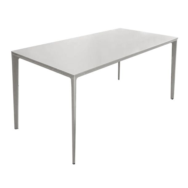 Contemporary Sintered Stone Top Dining Table White Rectangle Shape Dining Table for Kitchen Clearhalo ' dining_table' 'Dining Tables & Seating' 'Dining Tables' 'Furniture' 'furniture_dining_table' 'Kitchen & Dining Furniture' 'kitchen&dining_furn' 'kitchen' 'kitchen_dining_table' 1200x1200_43ea1720-6593-4dfa-afea-2ced85c5641b
