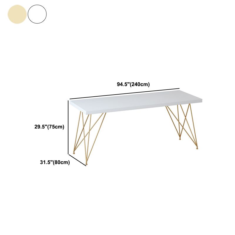 Light Luxury Wooden Writing Desk Rectangular Hairpin Office Desk Clearhalo 'furn' 'furn_office_desk' 'Furniture' 'Office Desks' 'Office Furniture' 'office_desk' 1200x1200_43ea2320-a593-4ae5-a75d-25b732332bf4