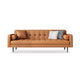 Faux Leather Biscuit Back Sofa 31.49" H Modernism Square Arm Sofa Clearhalo 'furn' 'furn_sofas' 'Furniture' 'furniture_sofas' 'kitchen' 'kitchen_sofas' 'Living Room Furniture' 'Sofa' 'sofas' 1200x1200_43eb9186-c4df-43df-be12-4b4d05a9dd1e