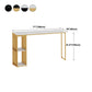 Glam Iron Bar Dining Table with Faux Marble Top Indoor Bistro Table with Shelf Clearhalo 'Bar Furniture' 'Bar Tables' 'bar_tables' 'furn' 'furn_bar_tables' 'Furniture' 'furniture_bar_tables' 'Kitchen & Dining Furniture' 1200x1200_43ec338d-a0a5-45e9-abfe-29f24bba4011