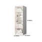 Modern Engineered Wood Bookshelf Standard Closed Back Vertical Bookcase with Doors