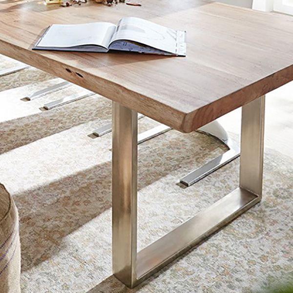 Rectangle Wood Color Dining Table Solid Wood Table Luxury with Sled Base Clearhalo 'Dining Tables & Seating' 'Dining Tables' 'dining_table' 'furn' 'furn_dining_table' 'Furniture' 'furniture_dining_table' 'Kitchen & Dining Furniture' 'kitchen' 'kitchen_dining_table' 1200x1200_43f0f6c2-2eee-46ee-9da3-c6bbb9a38567